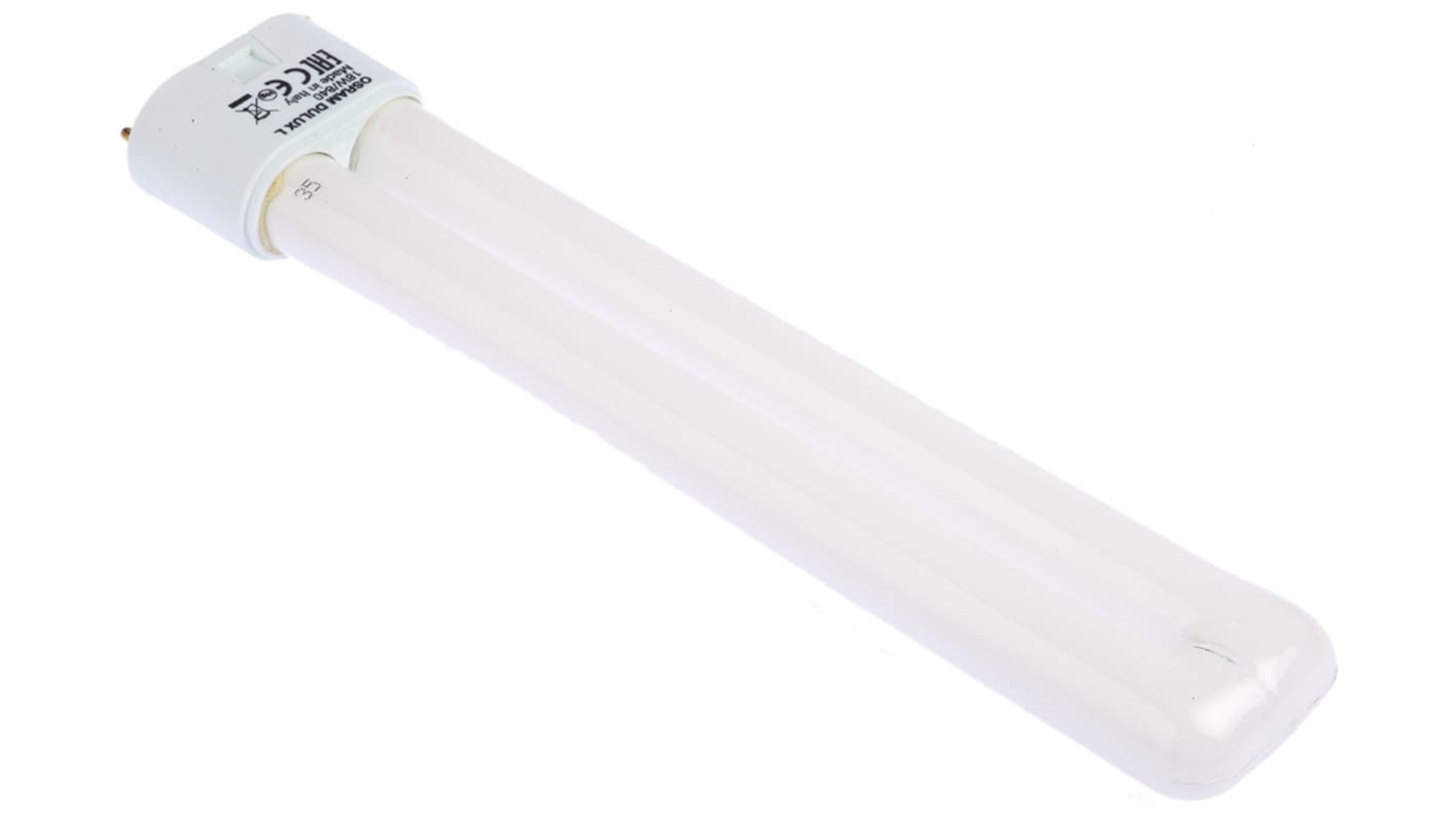 Osram DULUX 2-Rohr Energiesparlampe, 18 W L. 225 mm, Sockel 2G11 4000K Ø 38mm