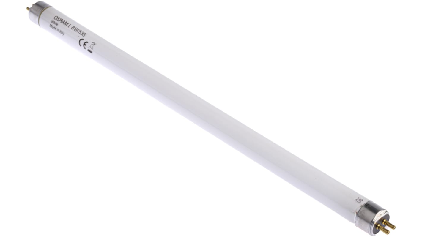 Tubo fluorescente Osram, 8 W, Blanco, 535, T5, 3500K, 480 lm, long. 300mm G5