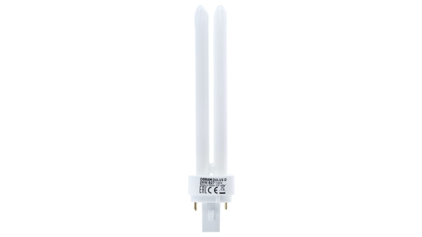 Osram G24d-3 DULUX Quad Tube Shape CFL Bulb, 26 W, 2700K, Extra Warm White Colour Tone