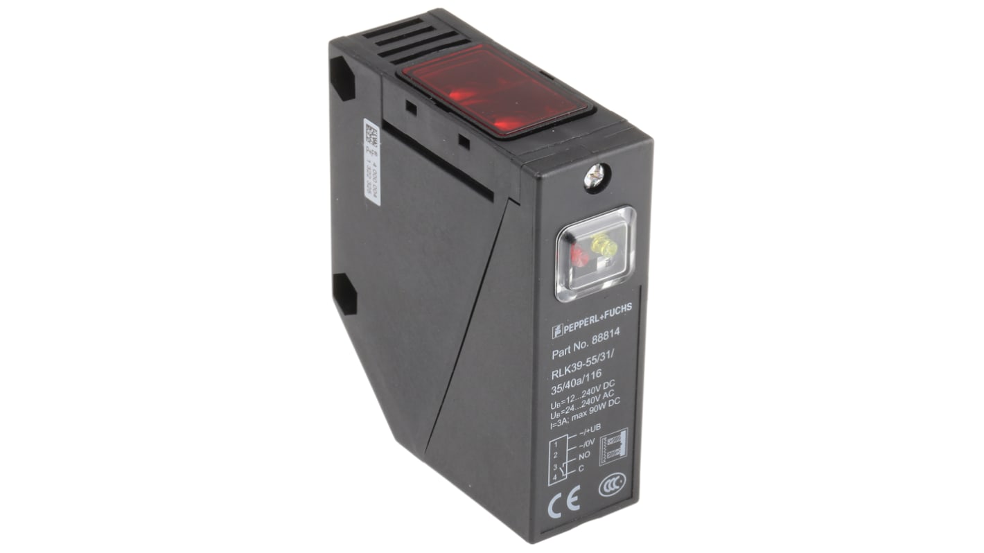 Rs-Online Sensore fotoelettrico Rettangolare Pepperl + Fuchs a retroriflessione rilevamento 20 m uscita Relè