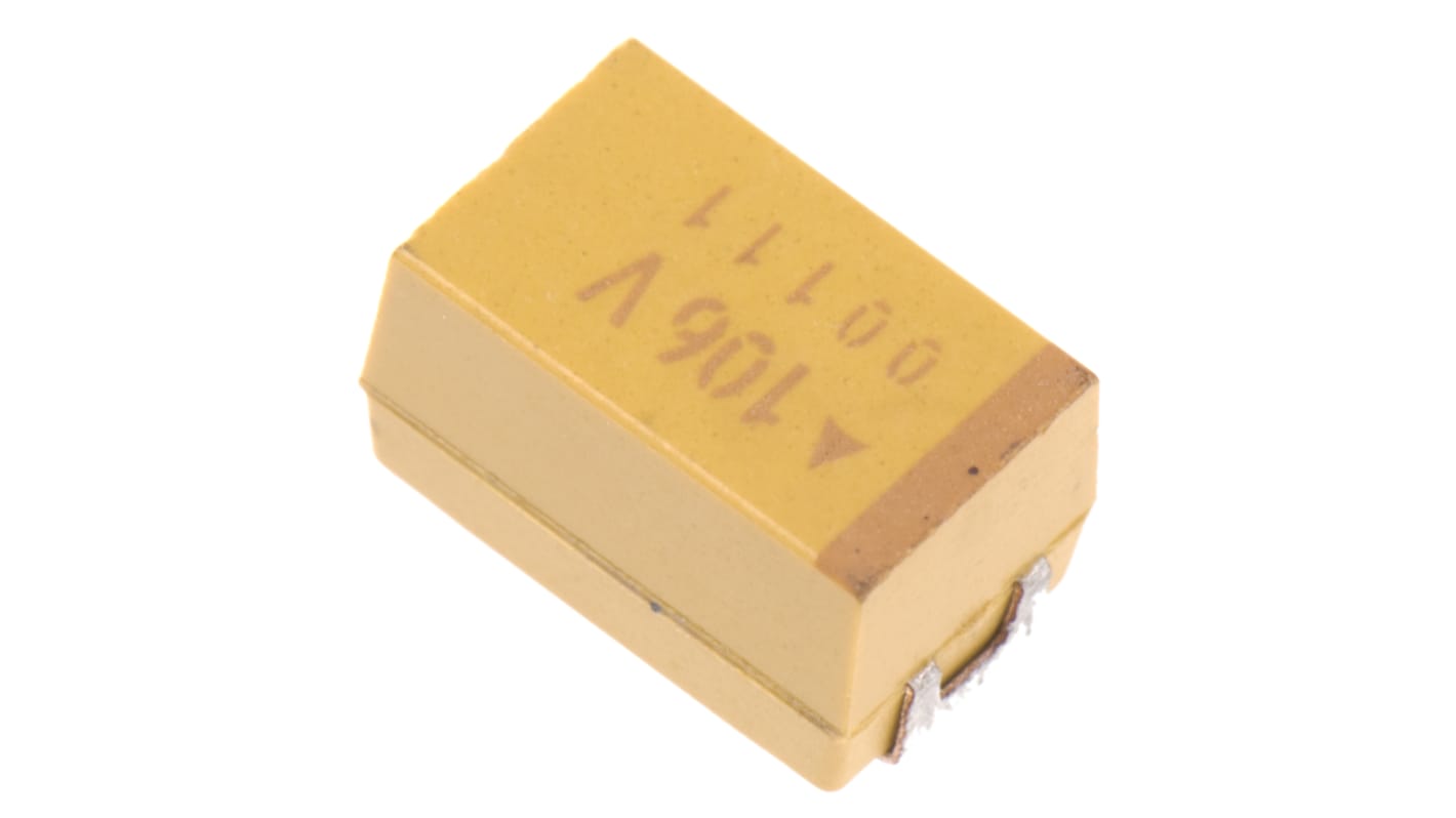 Condensatore al tantalio KYOCERA AVX, 10μF, 35V cc, serie TPS, ±10%, +125°C, package 7343-43