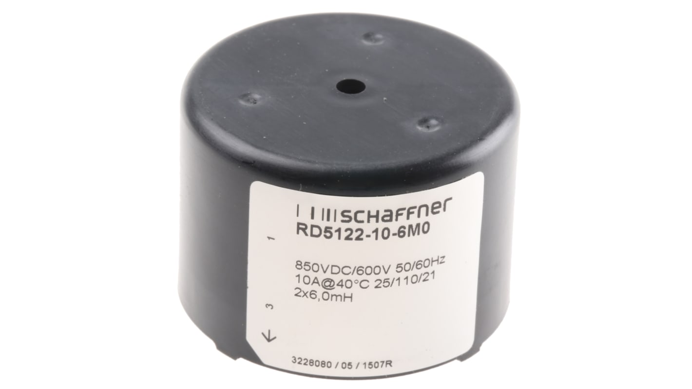 Schaffner 6 mH -30 → +50% Current Compensated Choke, 10A Idc, 24.25mΩ Rdc, RD