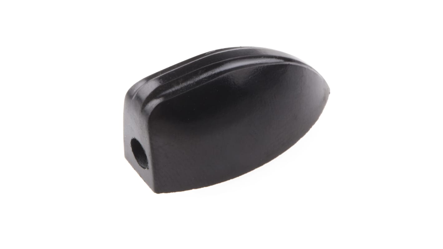RS PRO Black Potentiometer Knob for 6.35mm Shaft