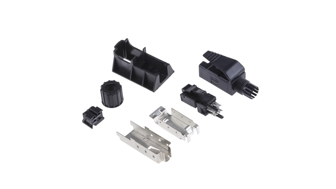 HARTING RJ Industrial Series Male RJ45 Connector, Cable Mount, Cat5 Straight 1 Port 4 -Way