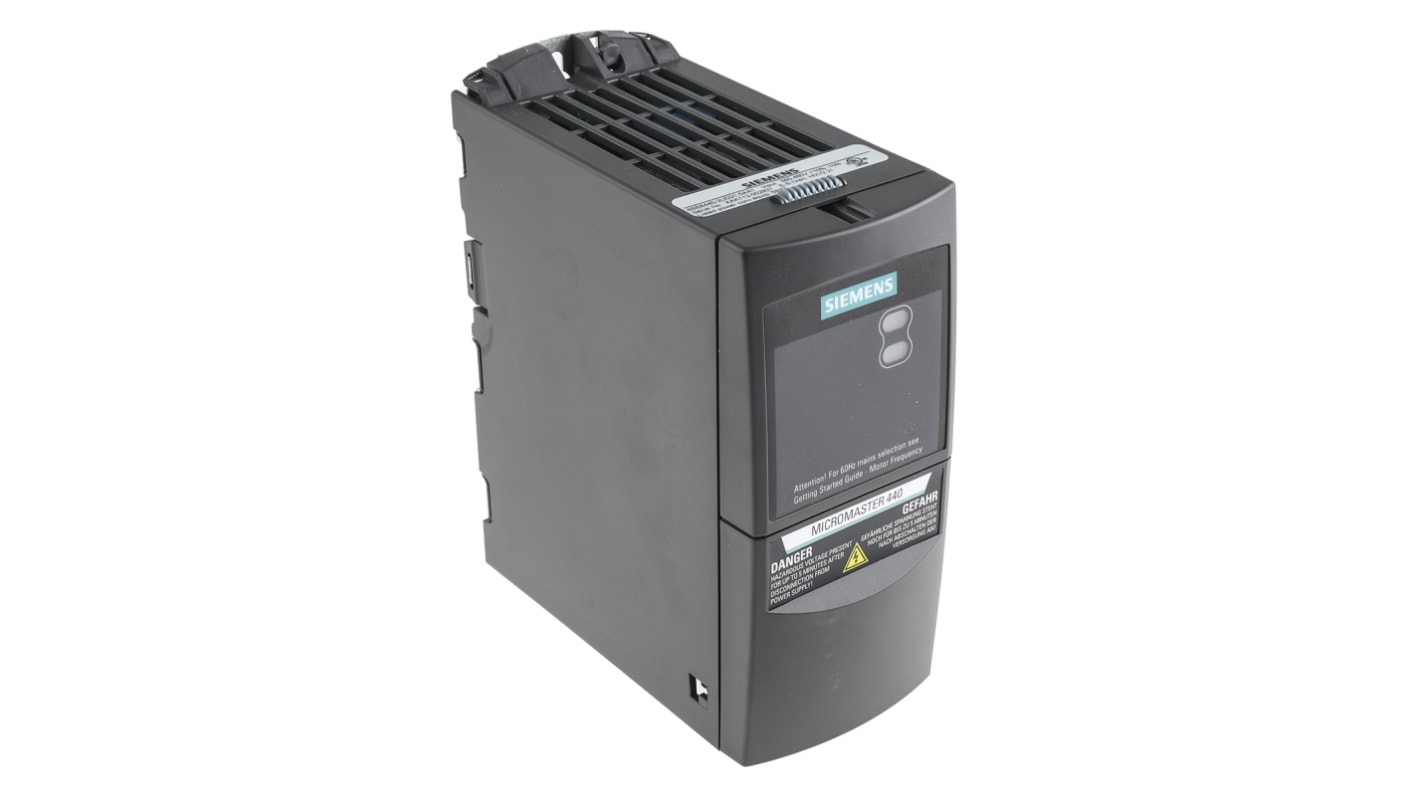 Siemens Inverter Drive, 1.5 kW, 3 Phase, 400 V ac, 5.9 A, MICROMASTER 440 Series