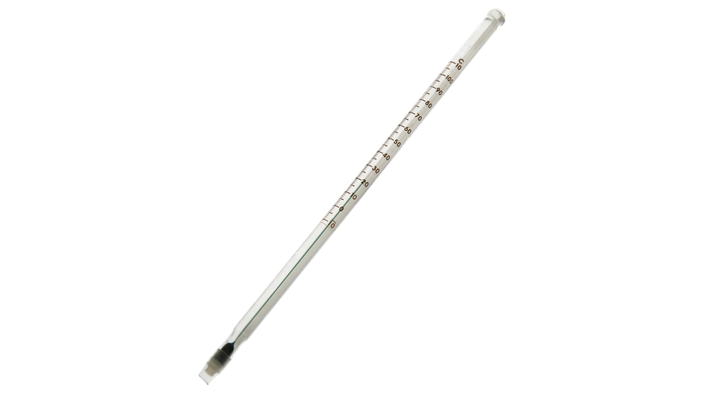 Brannan Immersion Glass Thermometer, +110 °C max