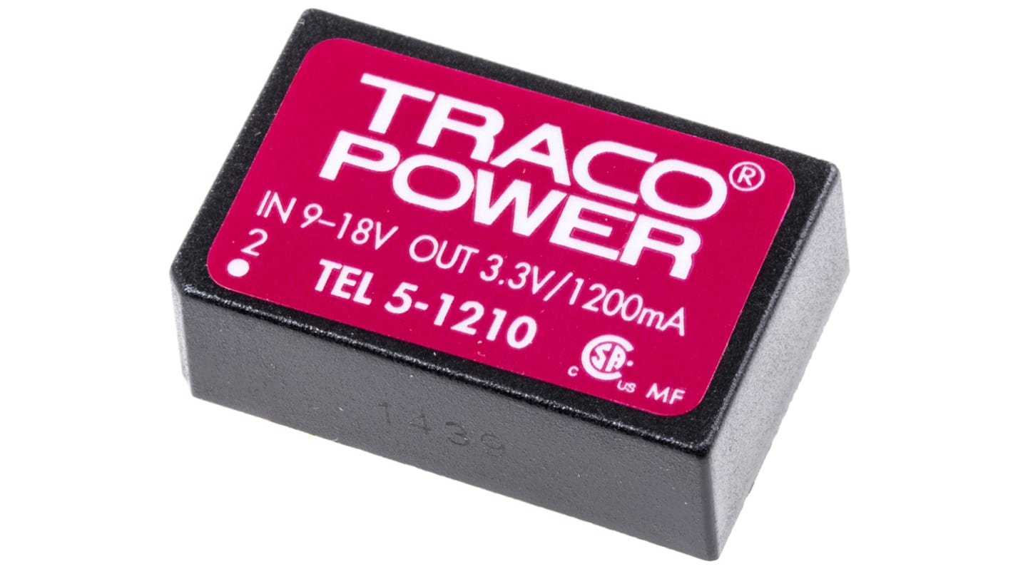 Convertitore c.c.-c.c. 5W, Vin 9 → 18 V c.c., Vout 3.3V cc, 1.5kV cc No No