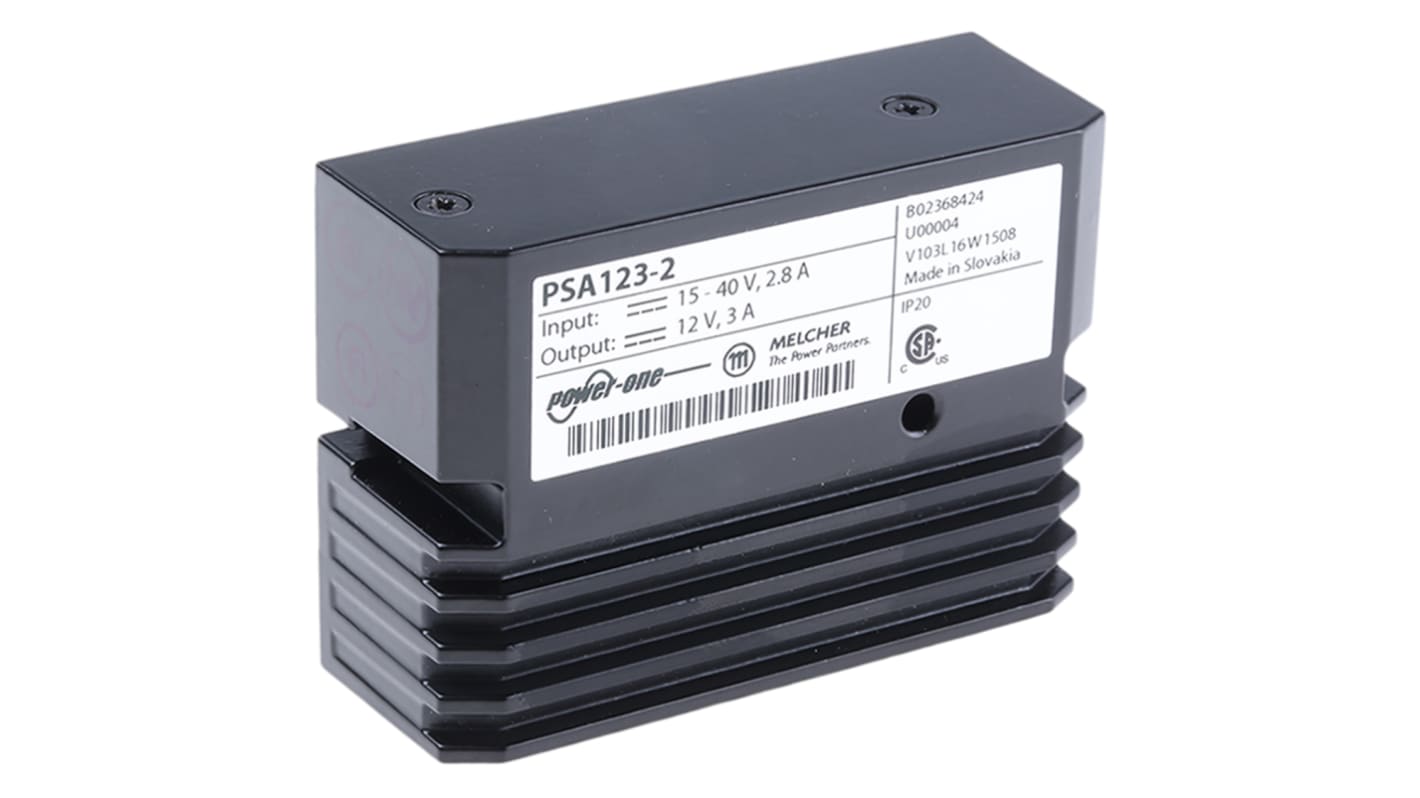 BEL POWER SOLUTIONS INC Switching Regulator, Screw Mount, 12V dc Output Voltage, 15 → 40V dc Input Voltage, 3A