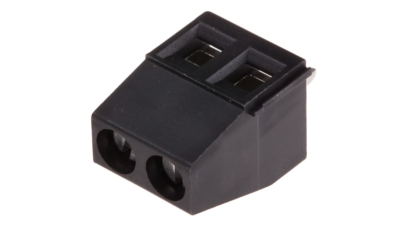 Phoenix Contact MKDS 1.5/2 HT BK Series PCB Terminal Block, 5mm Pitch, Through Hole Mount, Solder Termination