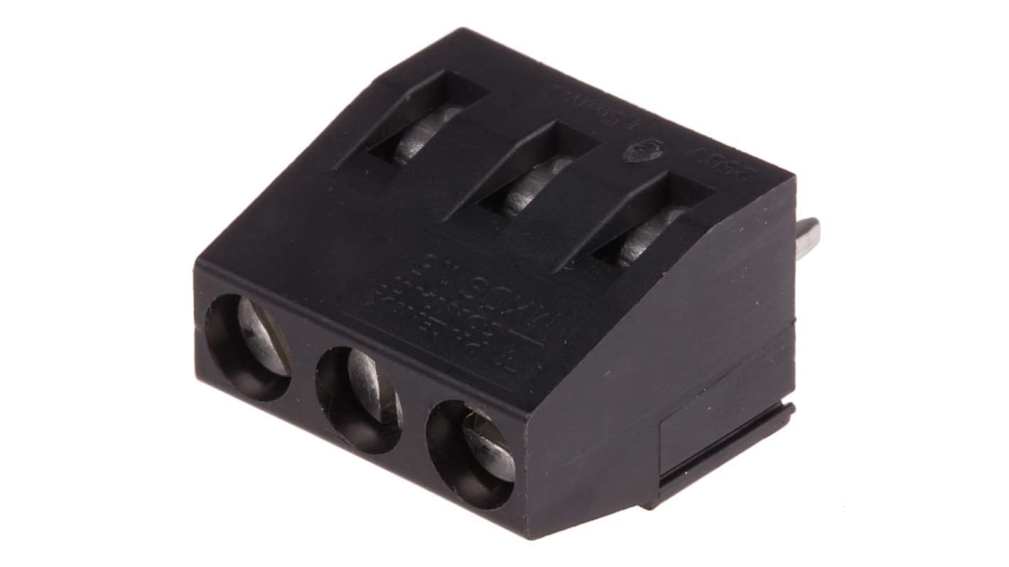 Phoenix Contact PCB端子排, 5mm间距, 24A, 320 V, THT安装, 焊接端接, 黑色, MKDS 1.5/ 3 HT BK系列