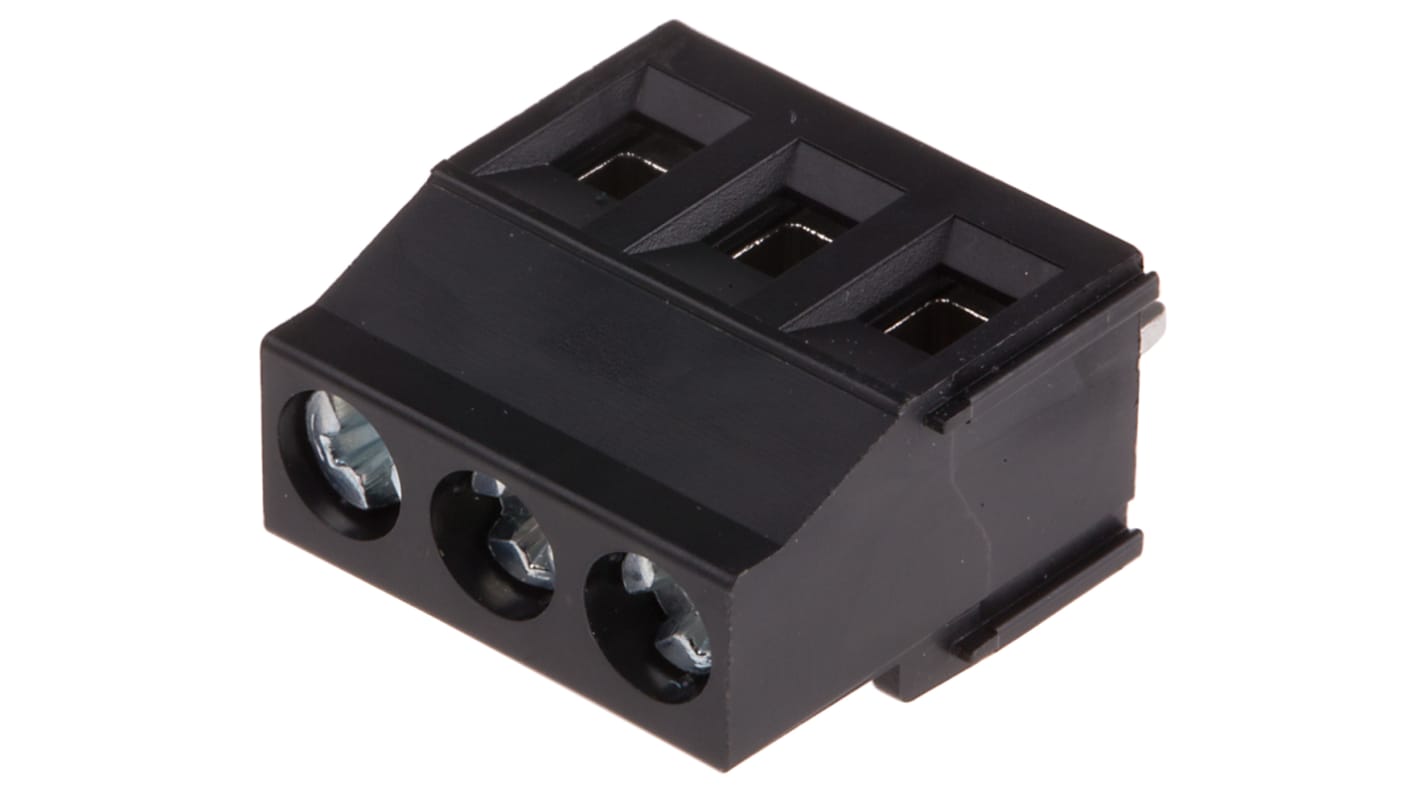 Phoenix Contact MKDSN 2.5/3 HT BK 基板用端子台, 16A, 630 V, 5mmピッチ, 1列, 3極