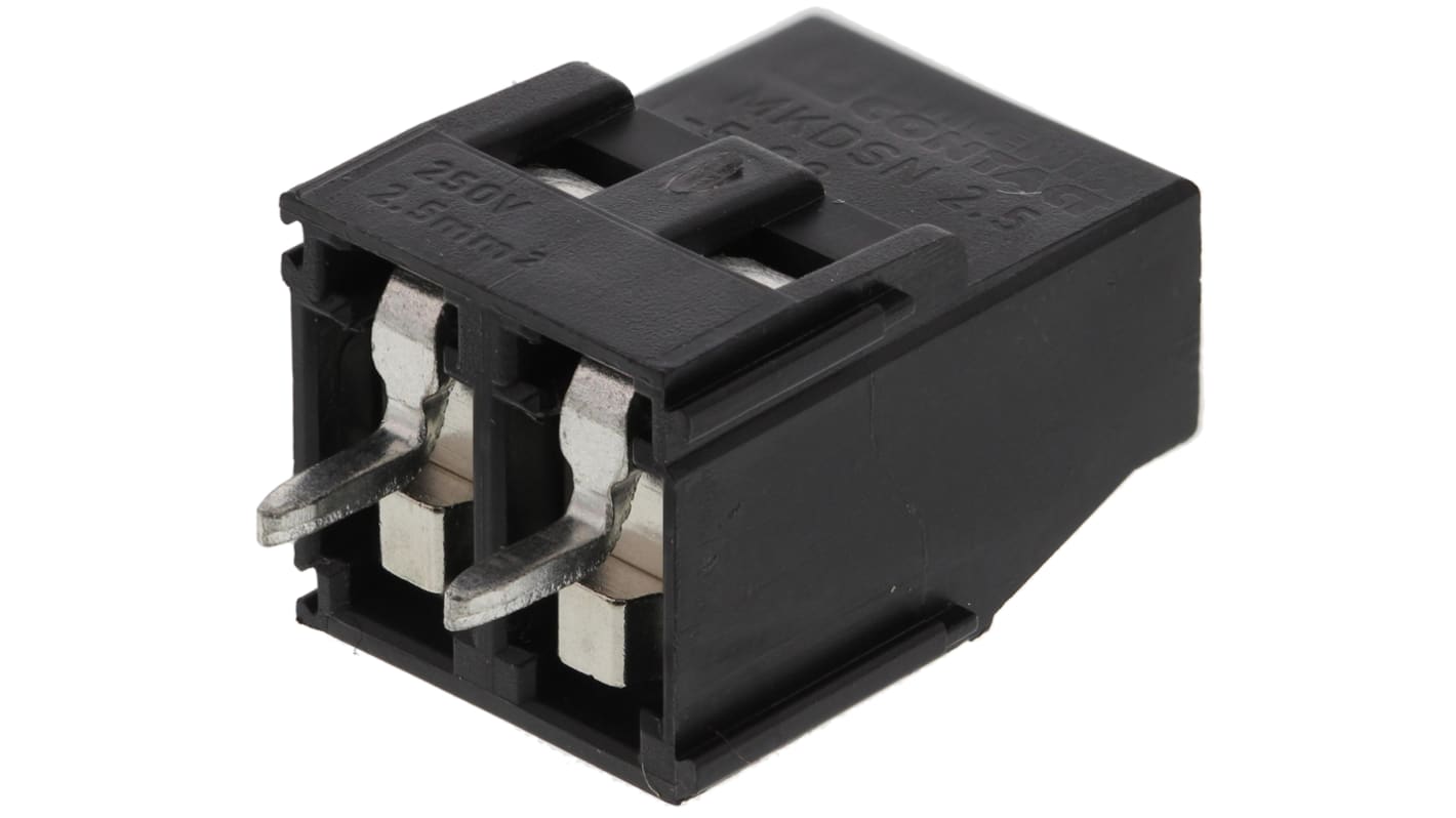 Phoenix Contact MKDSN 2.5/ 2-5.08 HT BK 基板用端子台, 16A, 320 V, 5.08mmピッチ, 1列, 2極