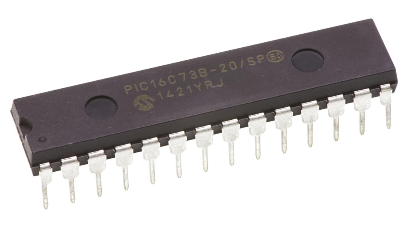 Microcontrolador Microchip PIC16C73B-20/SP, núcleo PIC de 8bit, RAM 192 B, 20MHZ, SPDIP de 28 pines