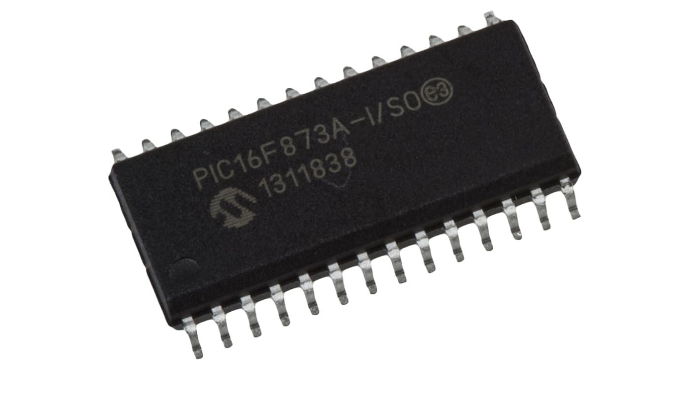 Microchip PIC16F873A-I/SO, 8bit PIC Microcontroller, PIC16F, 20MHz, 7.2 kB, 128 B Flash, 28-Pin SOIC