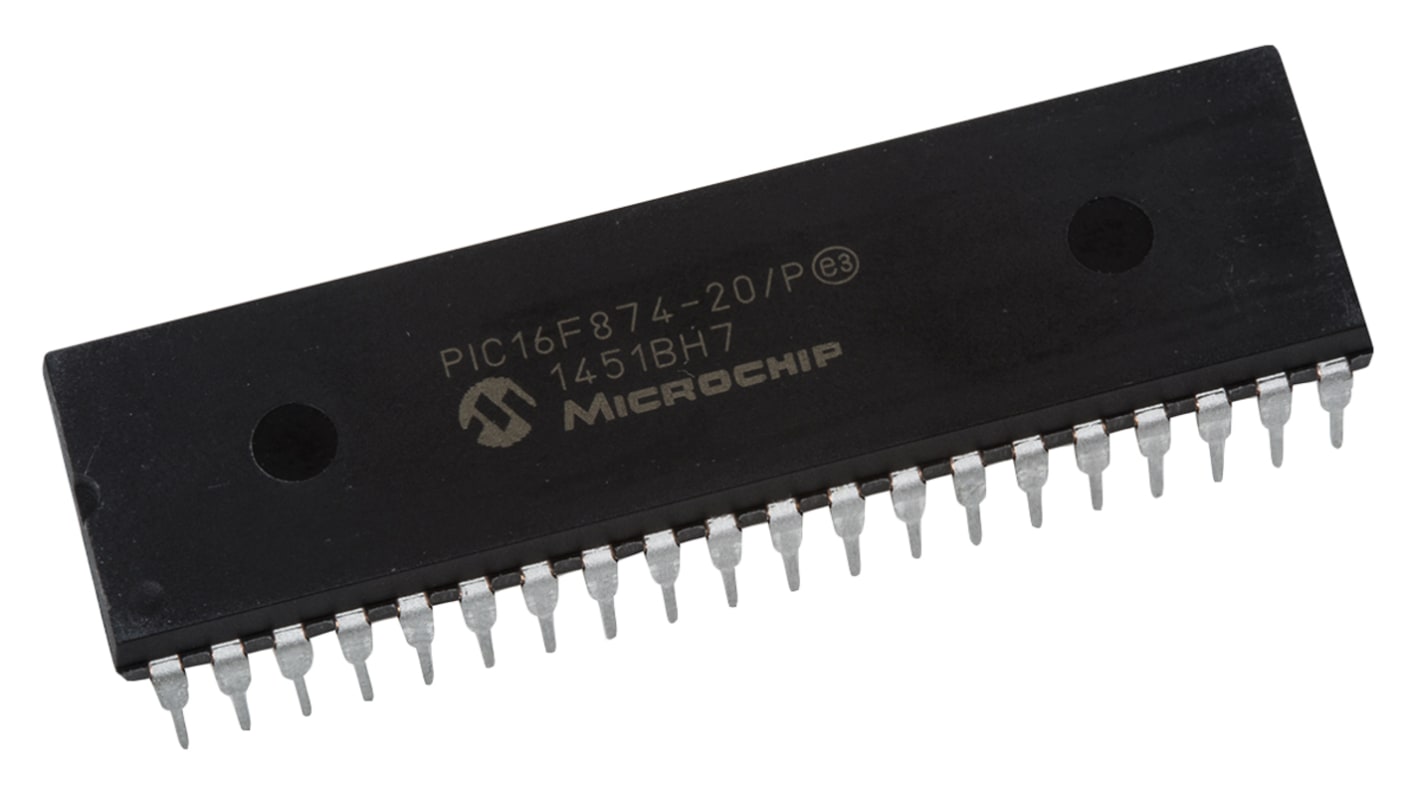 Mikrokontroler Microchip PIC16F PDIP 40-pinowy Otwór przezierny PIC 128 x 8 słów, 4K x 14 słów 8bit CAN: 20MHz RAM:192