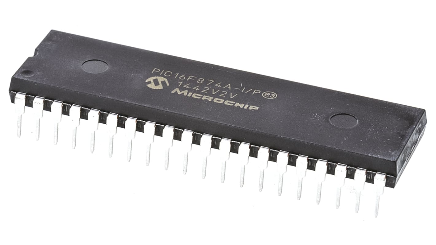 Microchip, 8bit PIC, PIC16F Microcontroller, 20MHz, 7.2 kB, 128 B Flash, 40-Pin PDIP