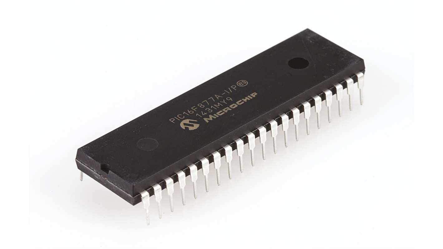 Microchip, 8bit PIC, PIC16F Microcontroller, 20MHz, 14.3 kB, 256 B Flash, 40-Pin PDIP