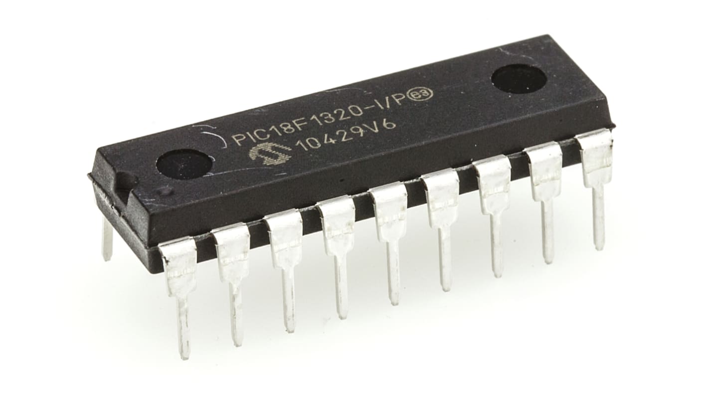 Microchip マイコン, PIC, 40MHz, 8 kB、256 B, フラッシュ, 18-Pin PDIP