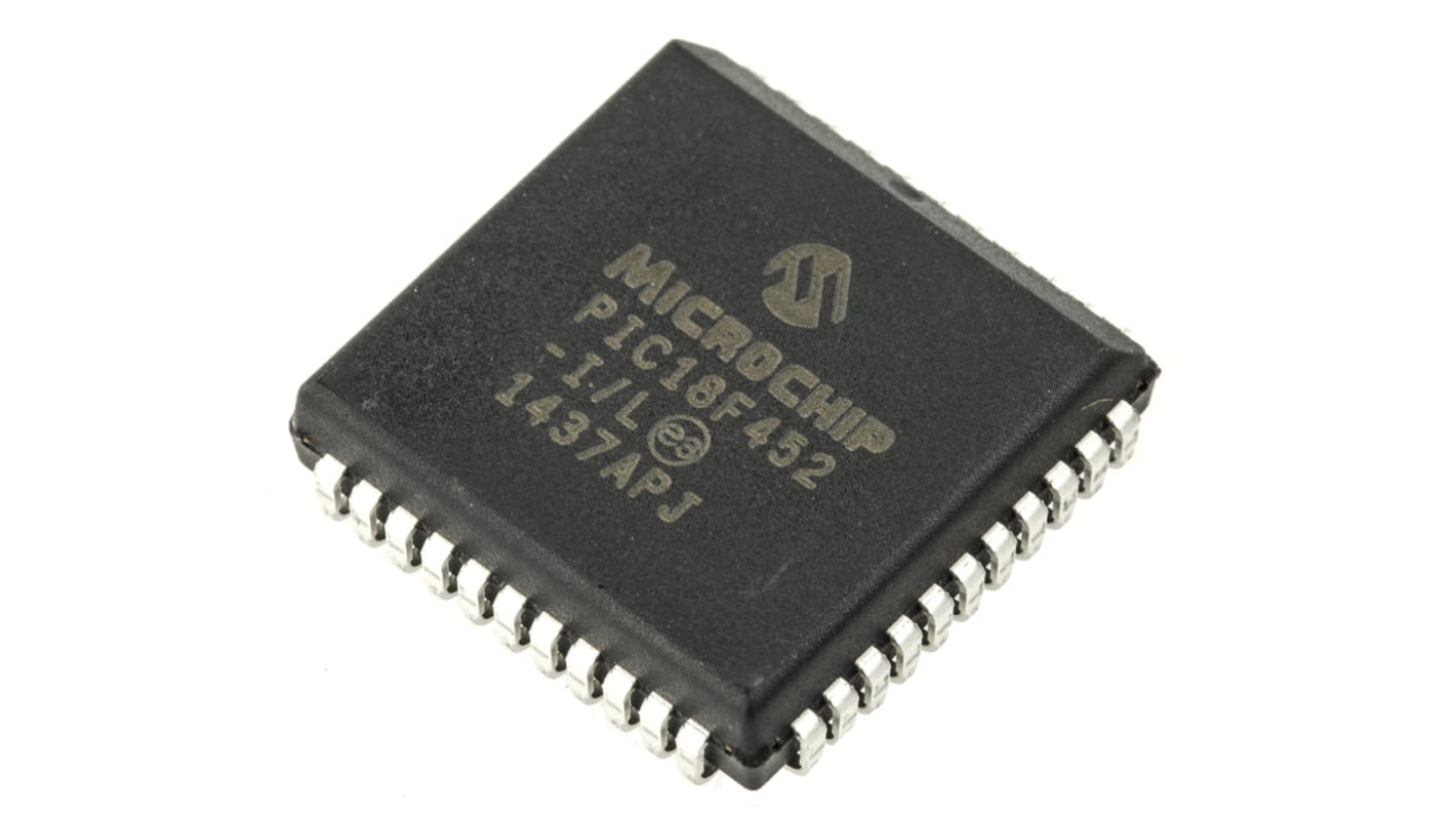 Microchip PIC18F单片机, PIC内核, 44针, PLCC, 最大40MHz, 32 kB 闪存, 1.536 kB RAM