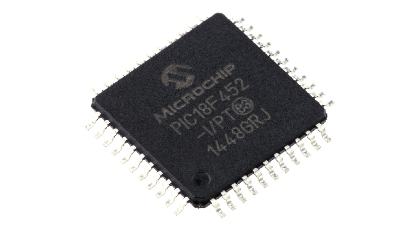Microcontrollore Microchip, PIC, TQFP, PIC18F, 44 Pin, Montaggio superficiale, 8bit, 40MHz