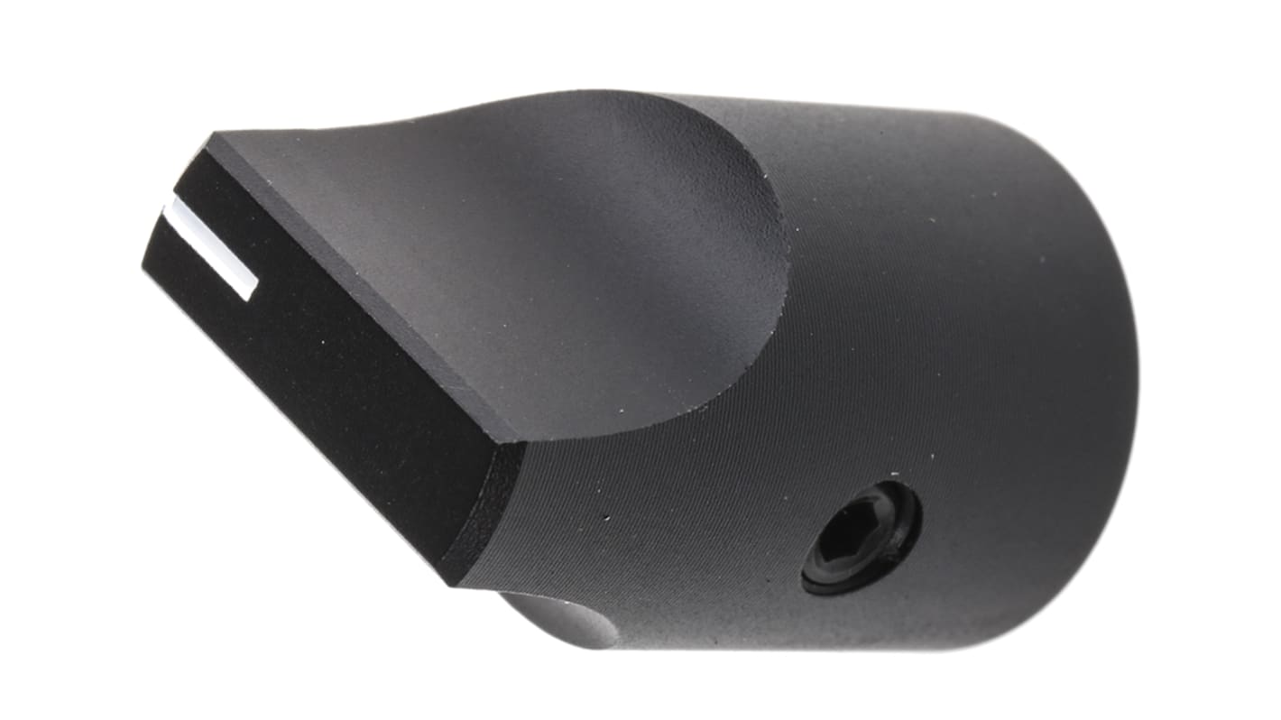 RS PRO アルミニウム ポテンショメータ ノブ, 6mm 直径:16.4mm, グラブねじ