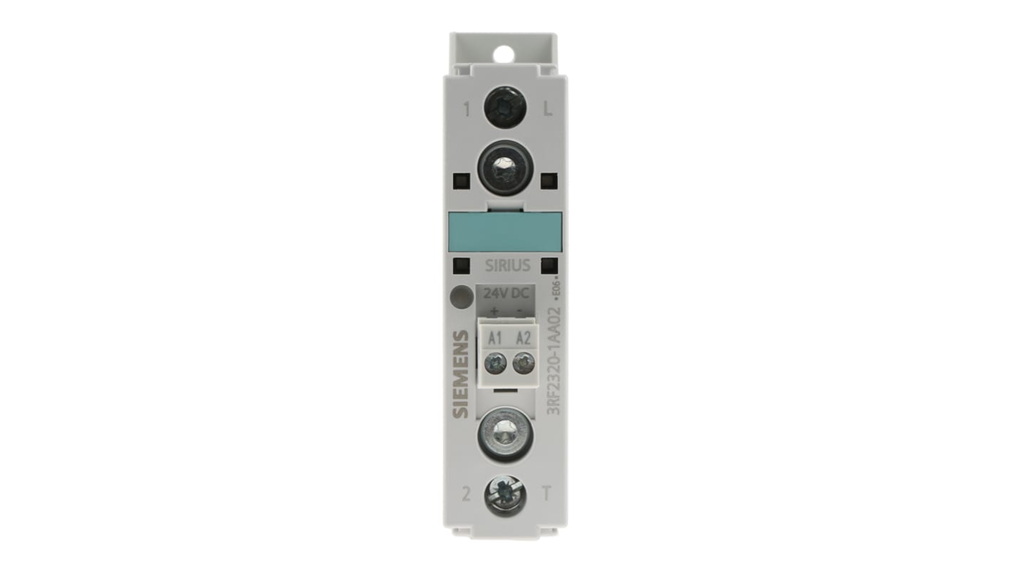 Siemens 固态继电器, 过零型开关, 最大负载20 A, 230 V, 最大控制24 V dc, DIN导轨安装, SPST