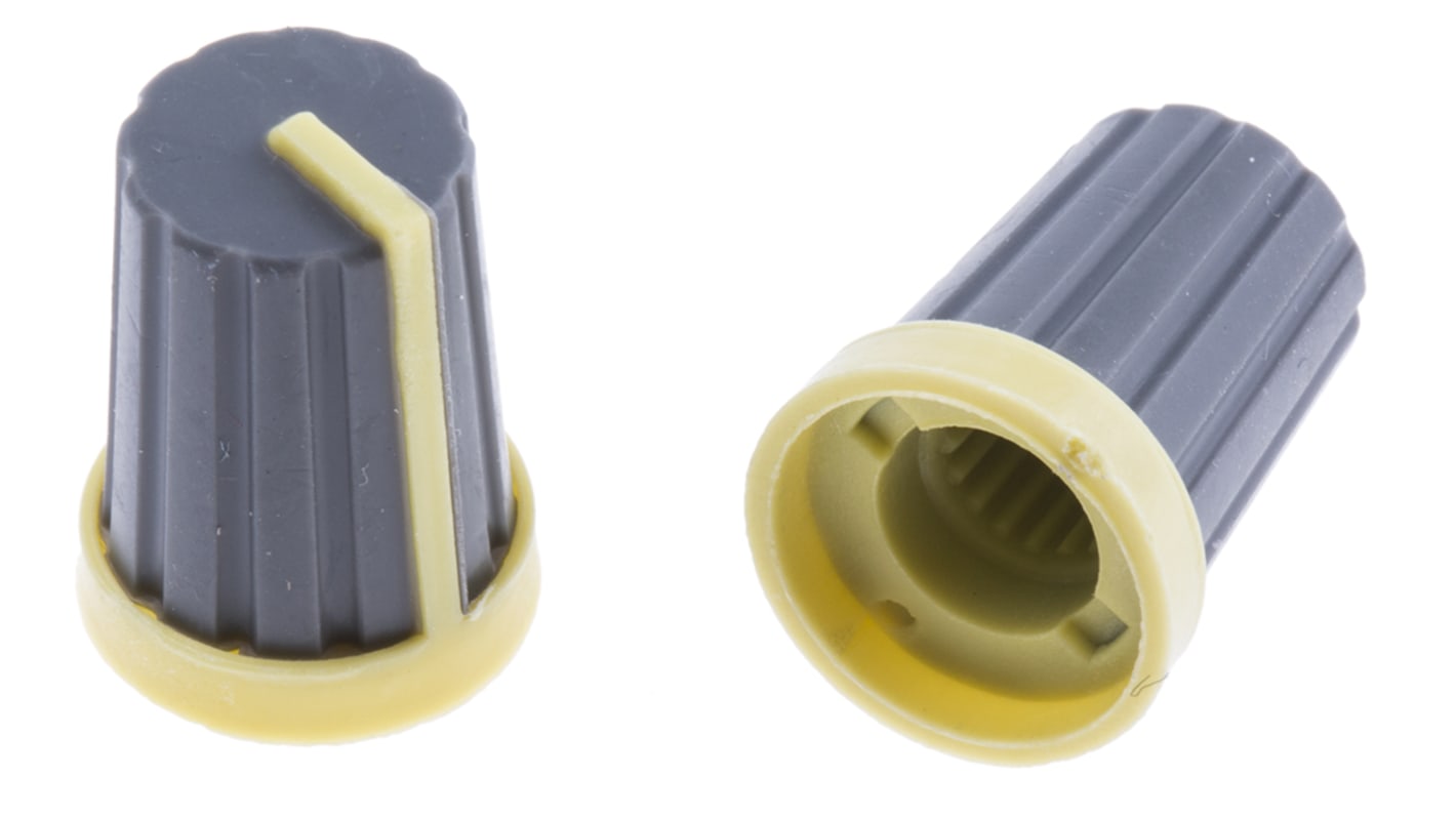 RS PRO ゴム ポテンショメータ ノブ, 6mm, 丸型軸 直径:13mm, Push-On