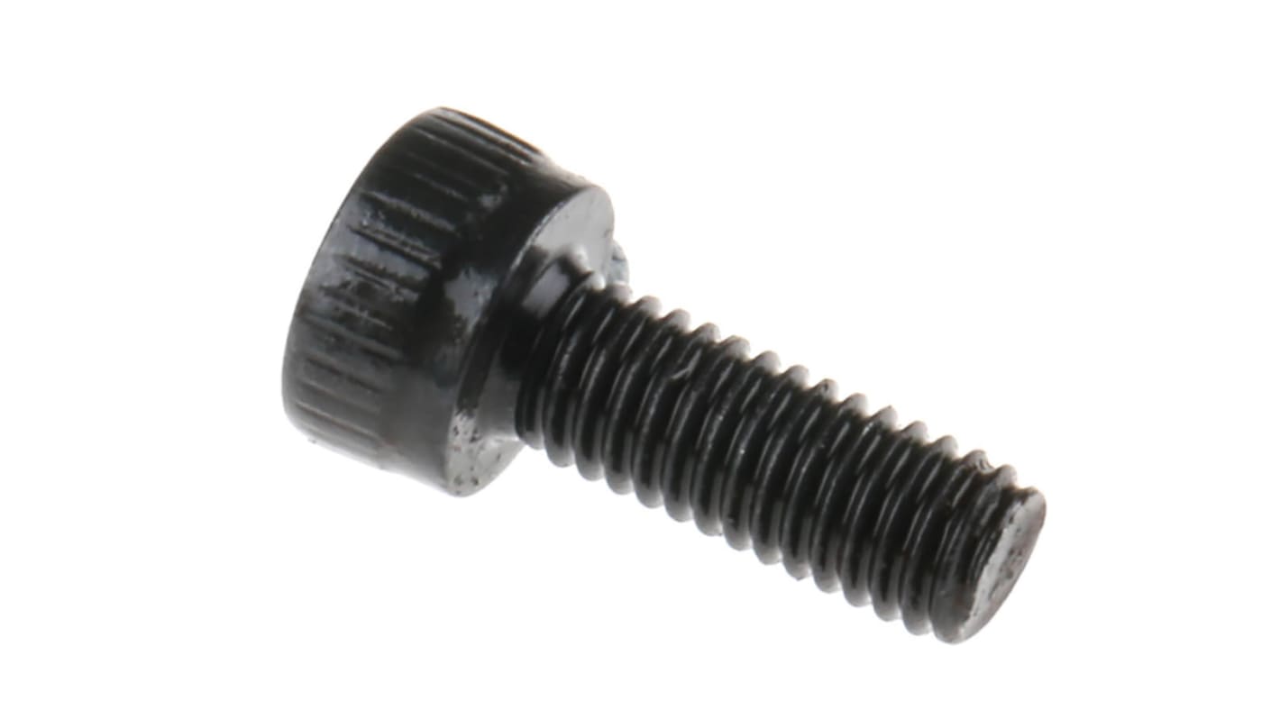 RS PRO M3 x 8mm Hex Socket Cap Screw Black, Self-Colour Steel