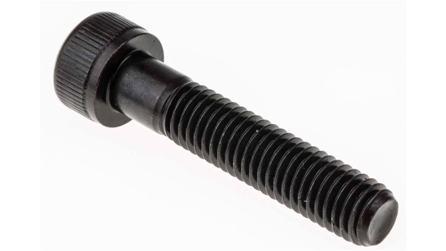 RS PRO M8 x 40mm Hex Socket Cap Screw Black, Self-Colour Steel