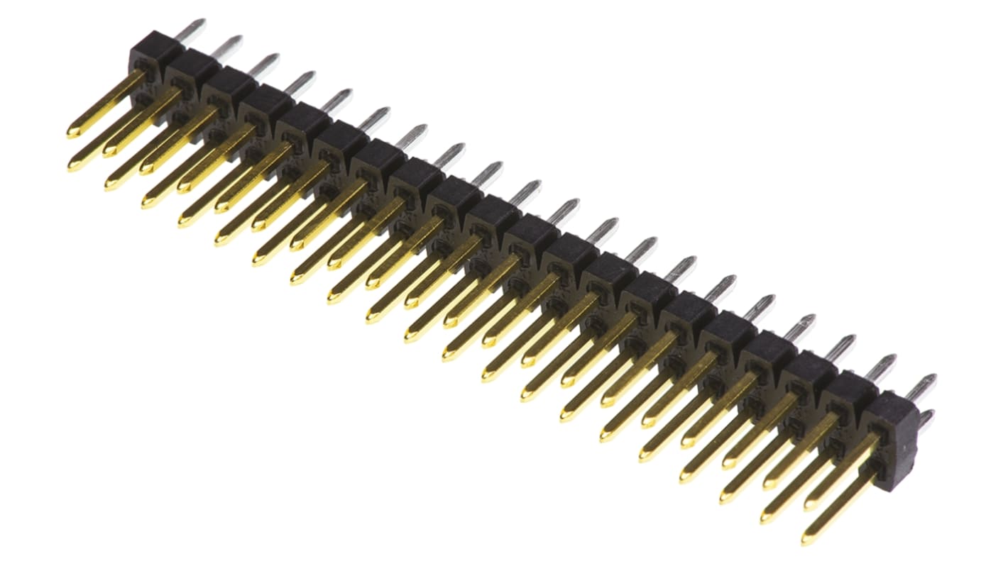 Molex ストレート ピンヘッダ 40極 2.54mm 2列, スルーホール実装