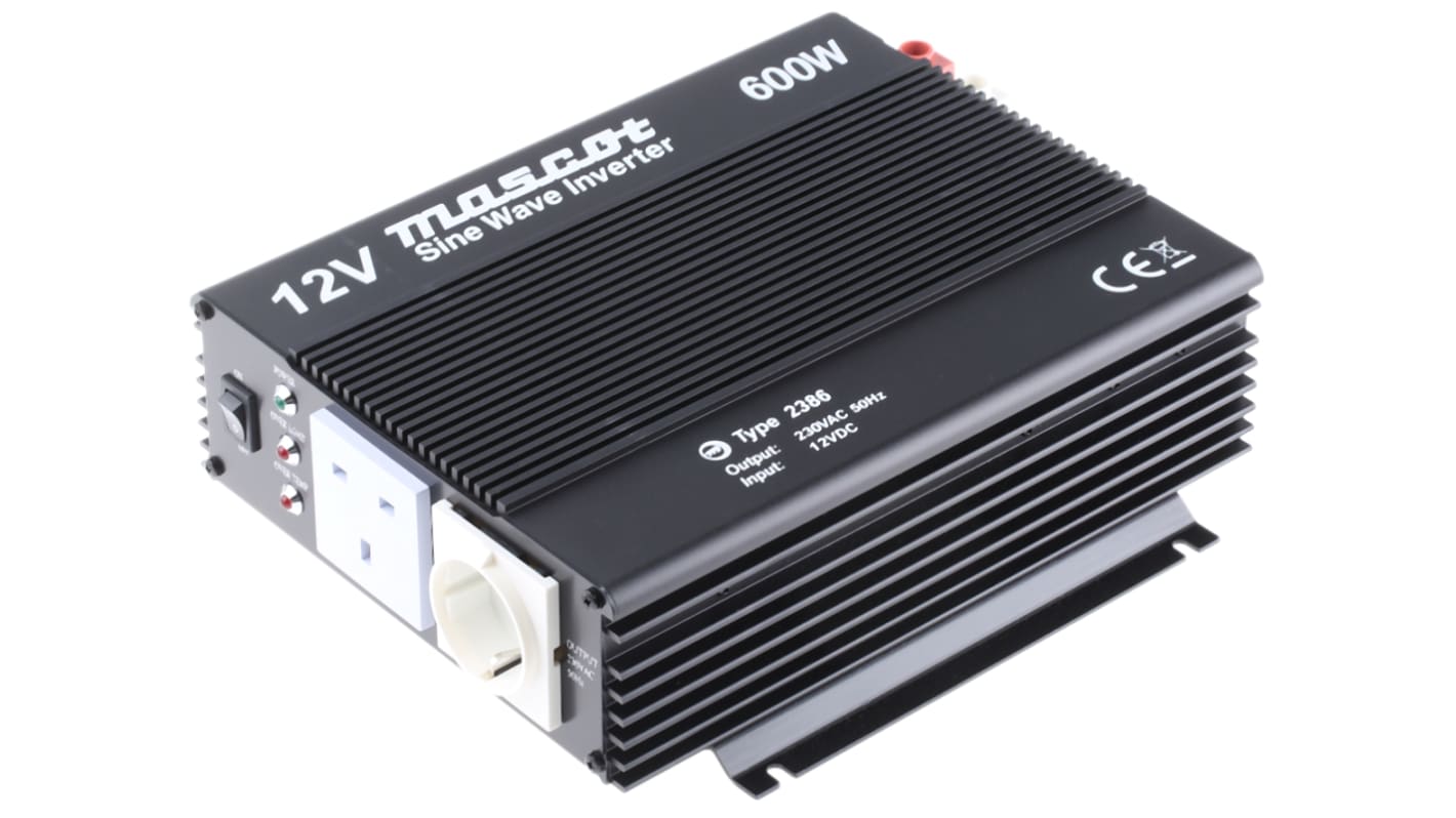 Mascot Pure Sine Wave 600W Power Inverter, 10 → 15V dc Input, 230V ac Output