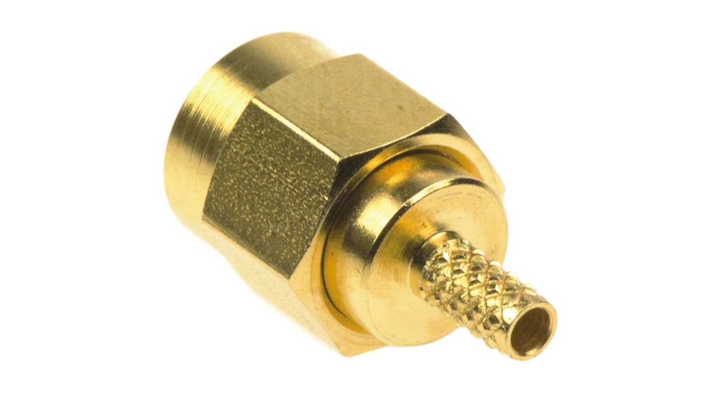 TE Connectivity Straight 50Ω Cable Mount SMA Connector, Crimp Termination RG174 A/U, RG188 A/U, RG316/U