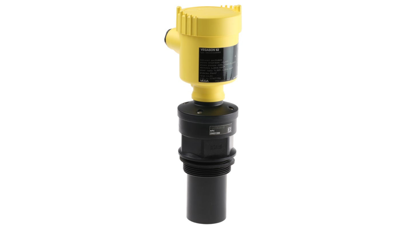 Vega VEGASON 62 Series Ultrasonic Level Probe, Plastic Body