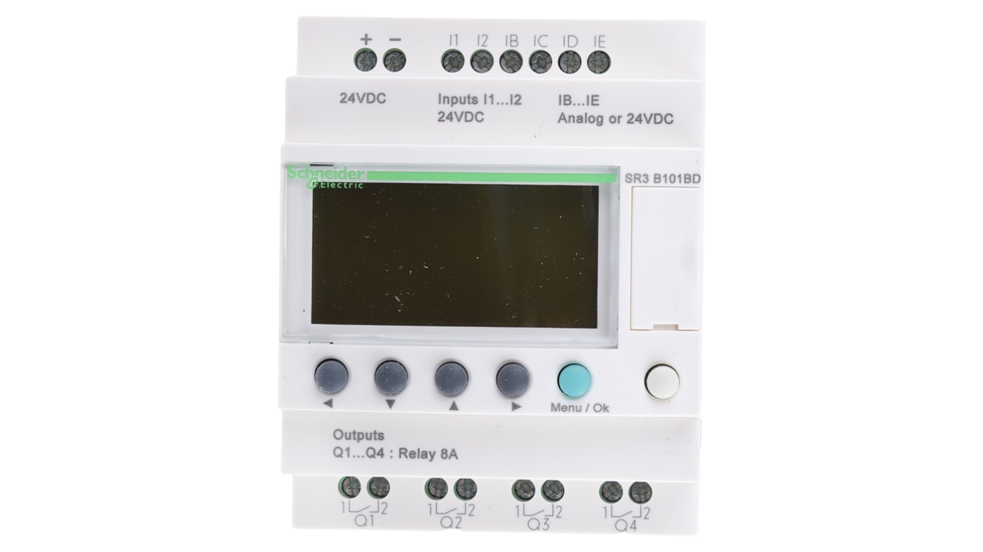 Schneider Electric Zelio Logic Series Logic Module, 24 V dc Supply, Relay Output, 6-Input, Analogue, Discrete Input