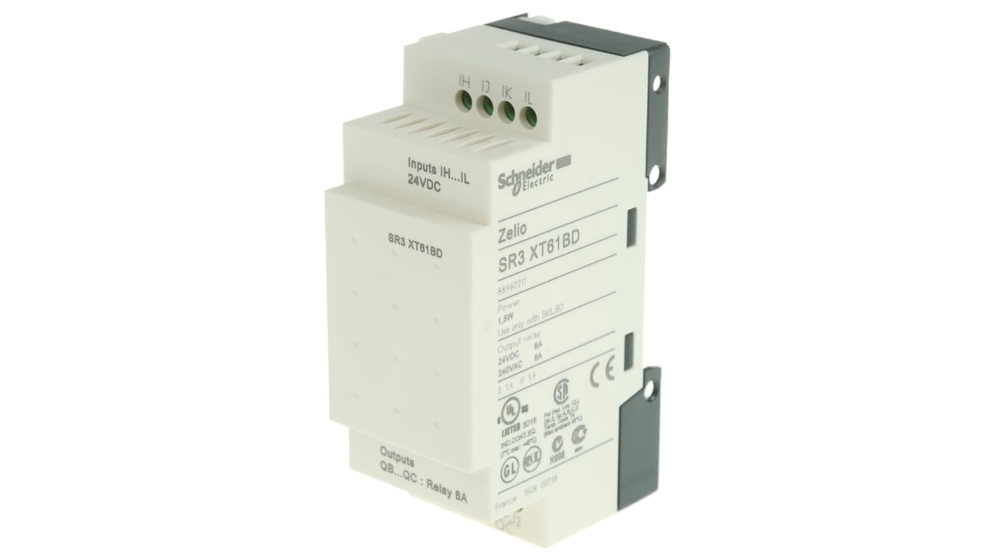 Schneider Electric Zelio Logic E/A-Modul, 4 Eing. Relais Ausg.Typ Diskret Eing.Typ für Zelio Logic-Module 24 V dc