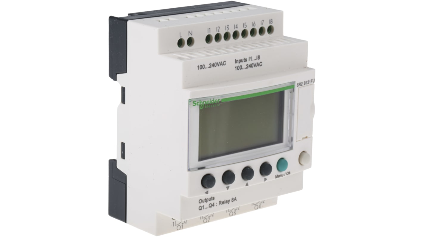 Schneider Electric Zelio Logic Series Logic Module, 120 V ac, 240 V ac Supply, Relay Output, 8-Input, Discrete Input