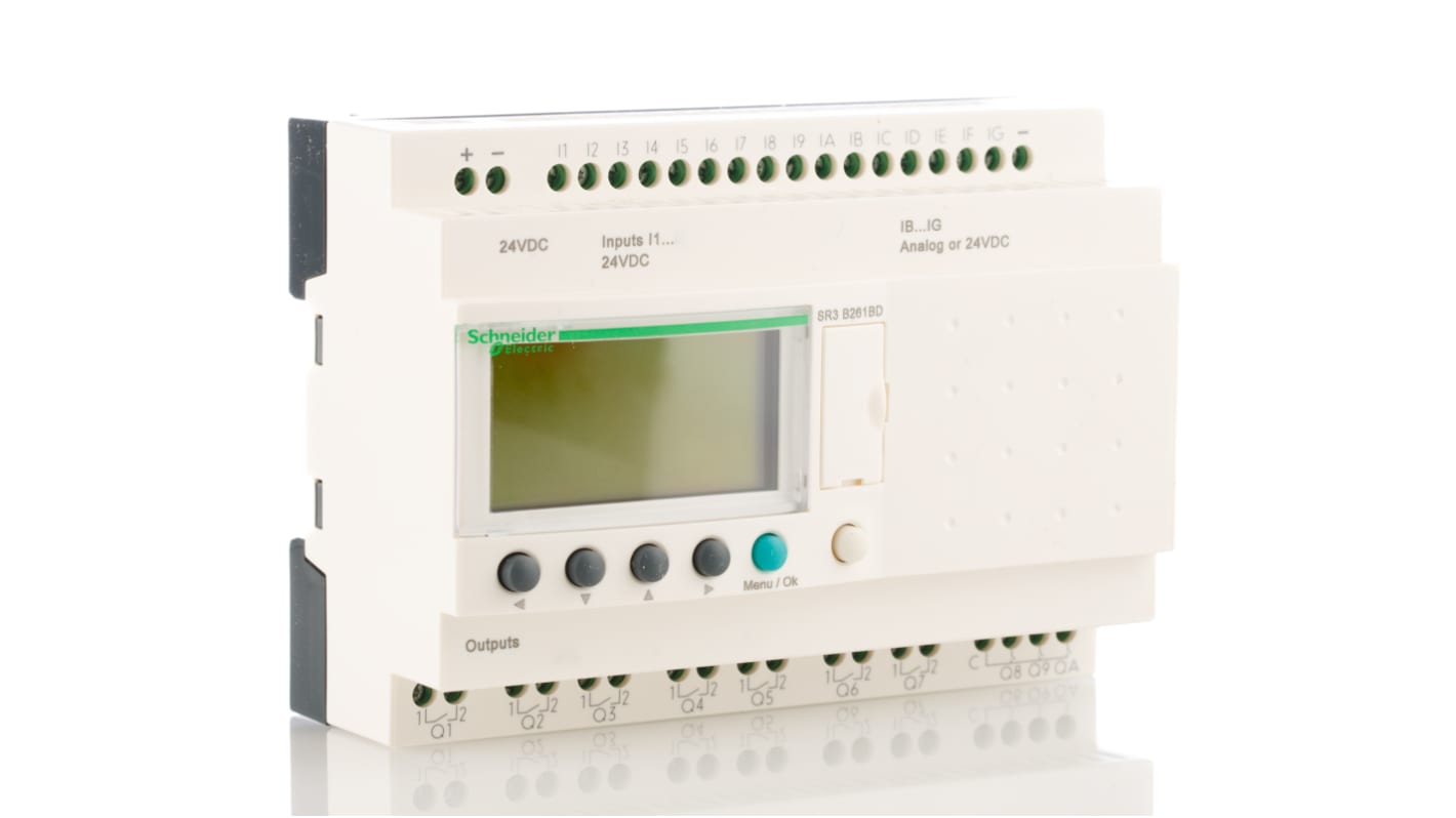 Schneider Electric Zelio Logic Series Logic Module, 24 V dc Supply, Relay Output, 12-Input, Analogue, Discrete Input