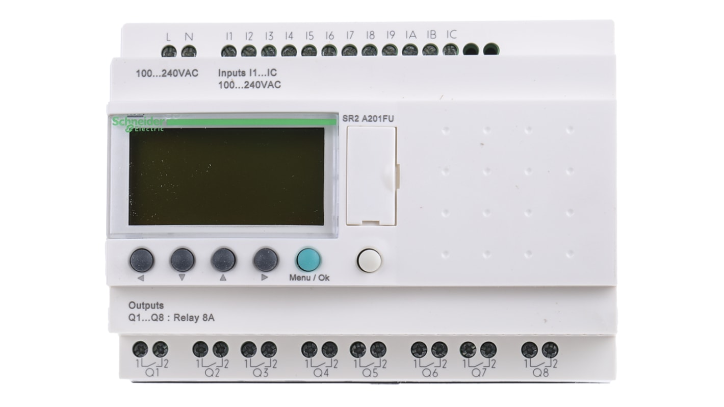 Schneider Electric Zelio Logic Smart Series Logic Module, 120 V ac, 240 V ac Supply, Relay Output, 12-Input, Discrete