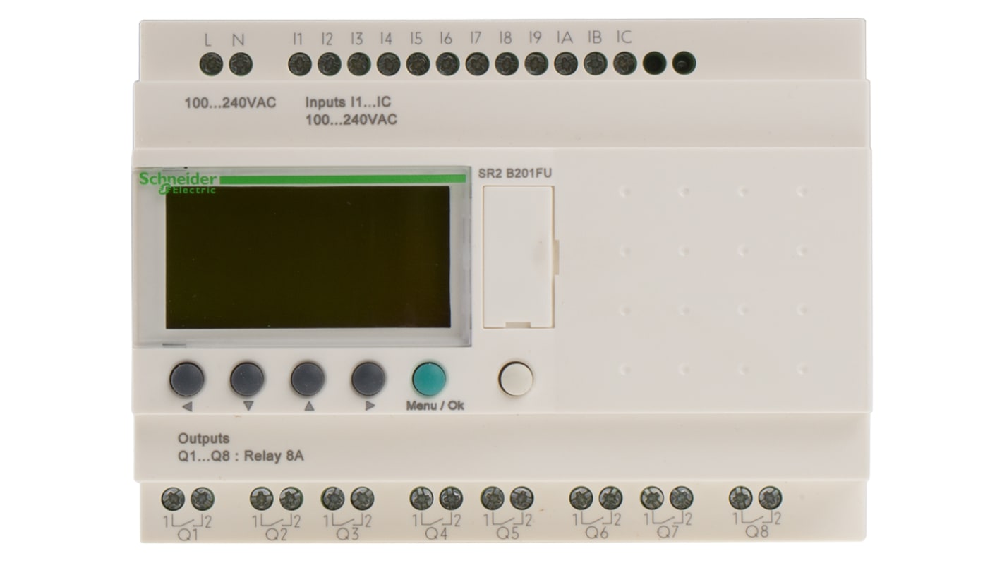 Schneider Electric Zelio Logic Smart Series Logic Module, 120 V ac, 240 V ac Supply, Relay Output, 12-Input, Discrete