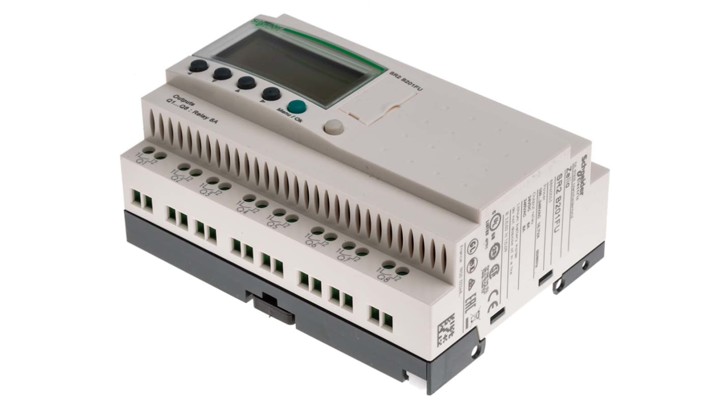 Schneider Electric Zelio Logic 2 Series PLC CPU for Use with Zelio 2, Relay Output, 12 (Digital)-Input, Digital Input
