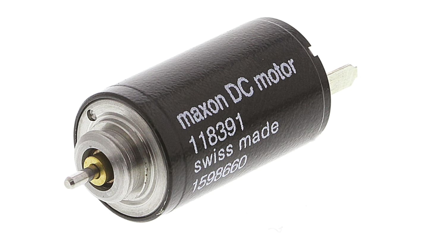 Maxon Brushed DC Motor, 0.75 W, 12 V dc, 0.746 mNm, 11600 rpm, 1mm Shaft Diameter