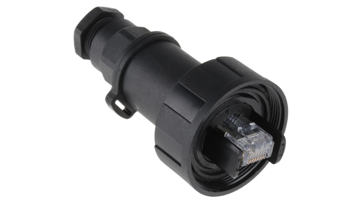 Bulgin Buccaneer Series Male RJ45 Connector, Cable Mount, Cat5e Straight 1 Port 8 -Way