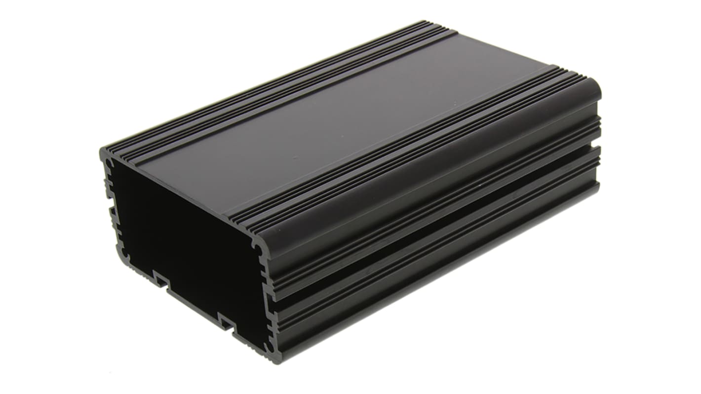 Pouzdro na přístroje odvětrávání Ne Anodizovaný hliník barva Černá 125 x 81.4 x 40mm