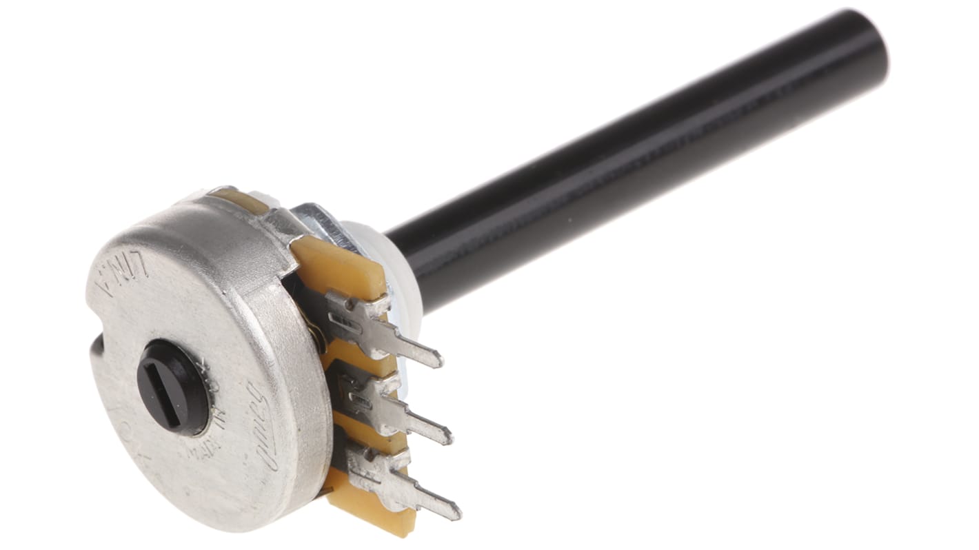 Radiohm POTM 10kΩ Rotary Potentiometer 1-Gang Panel Mount, 05.061.5100