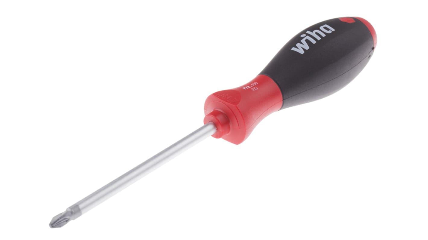 Wiha Pozidriv Screwdriver, PZ2 Tip, 100 mm Blade, 218 mm Overall