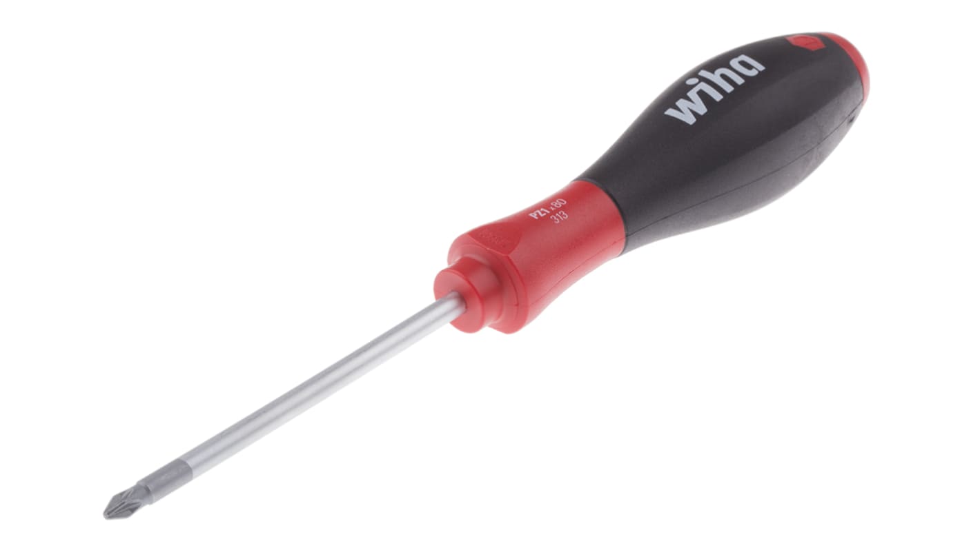 Wiha Pozidriv  Screwdriver, PZ1 Tip, 80 mm Blade, 191 mm Overall