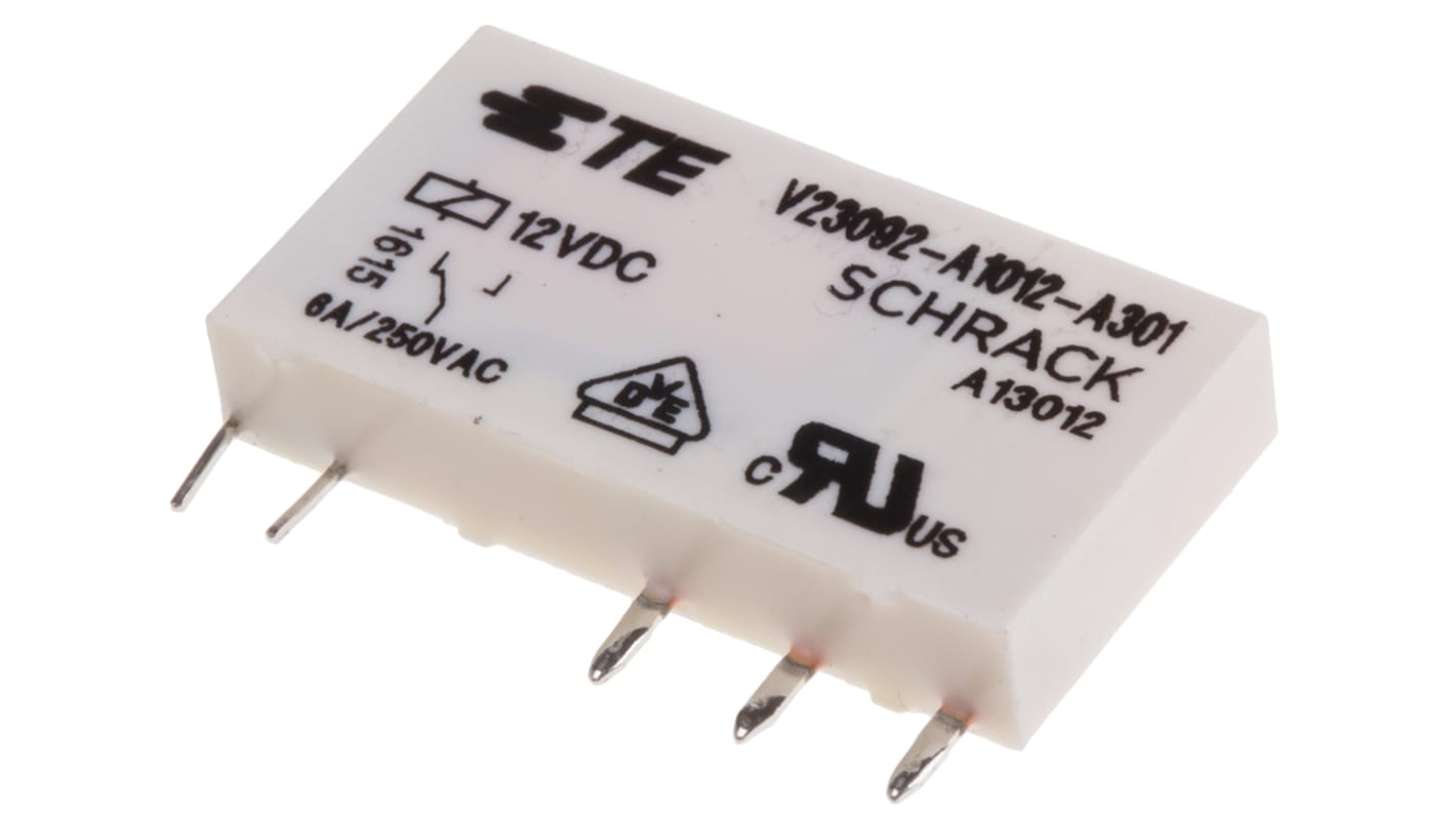 Wieland DIN Rail Power Relay, 12V dc Coil, 6A Switching Current, SPDT