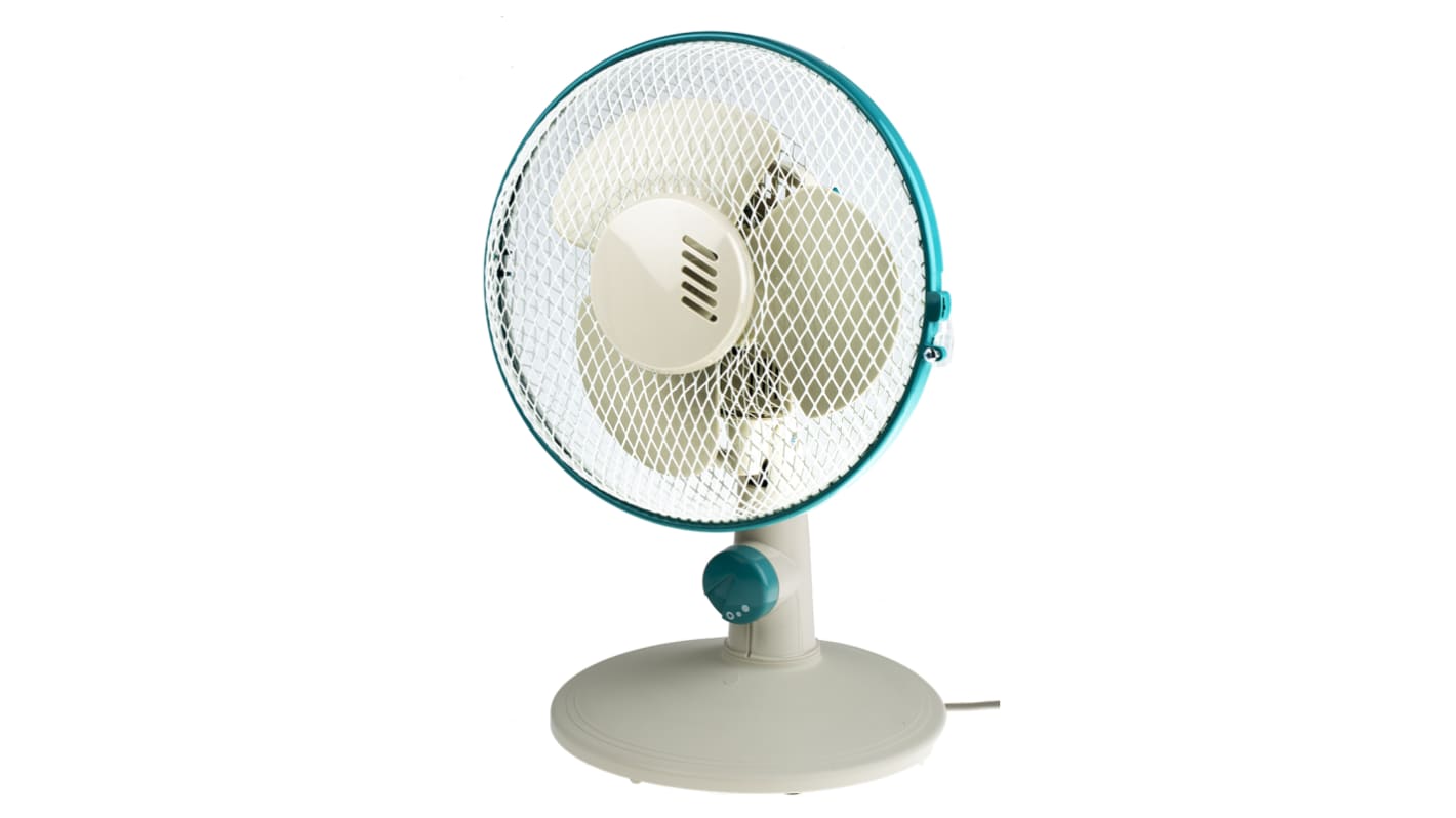 RS PRO Desk Fan 230mm blade diameter 2 speed 230 V with plug: Type C - European Plug