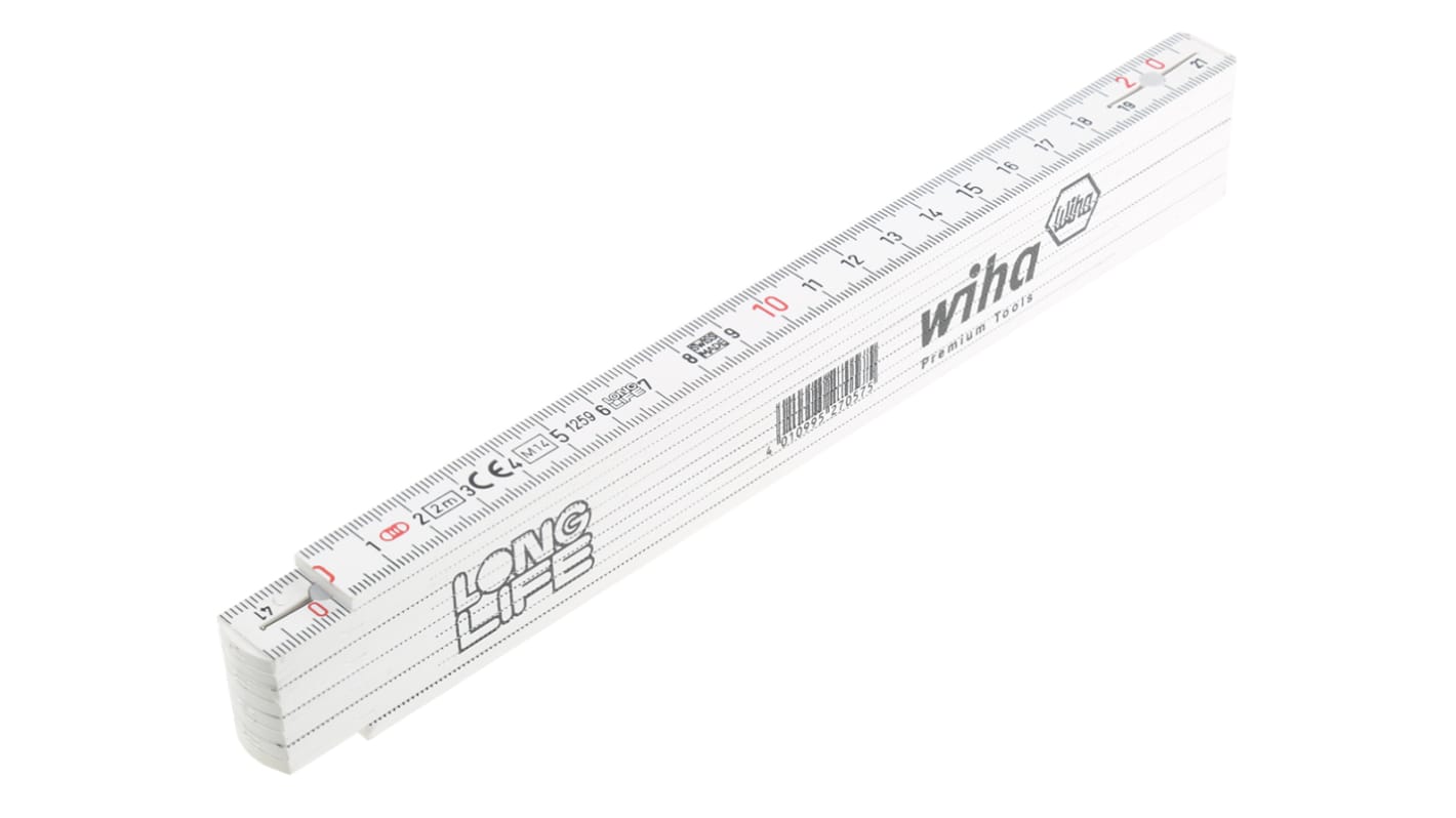 Wiha 2m Plastic Metric Folding Ruler