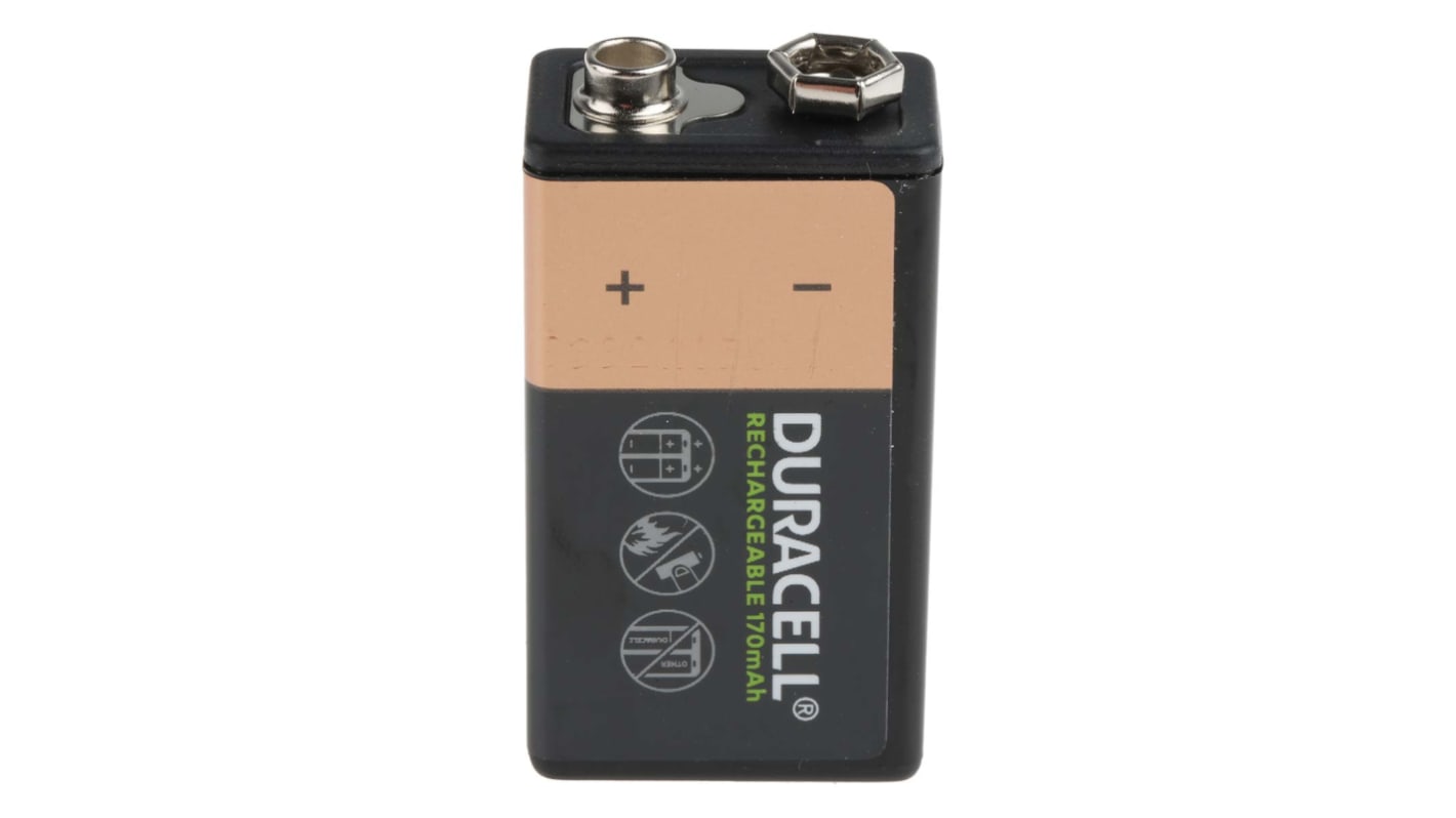 Batteria da 9V ricaricabile Duracell, , 170mAh, NiMH
